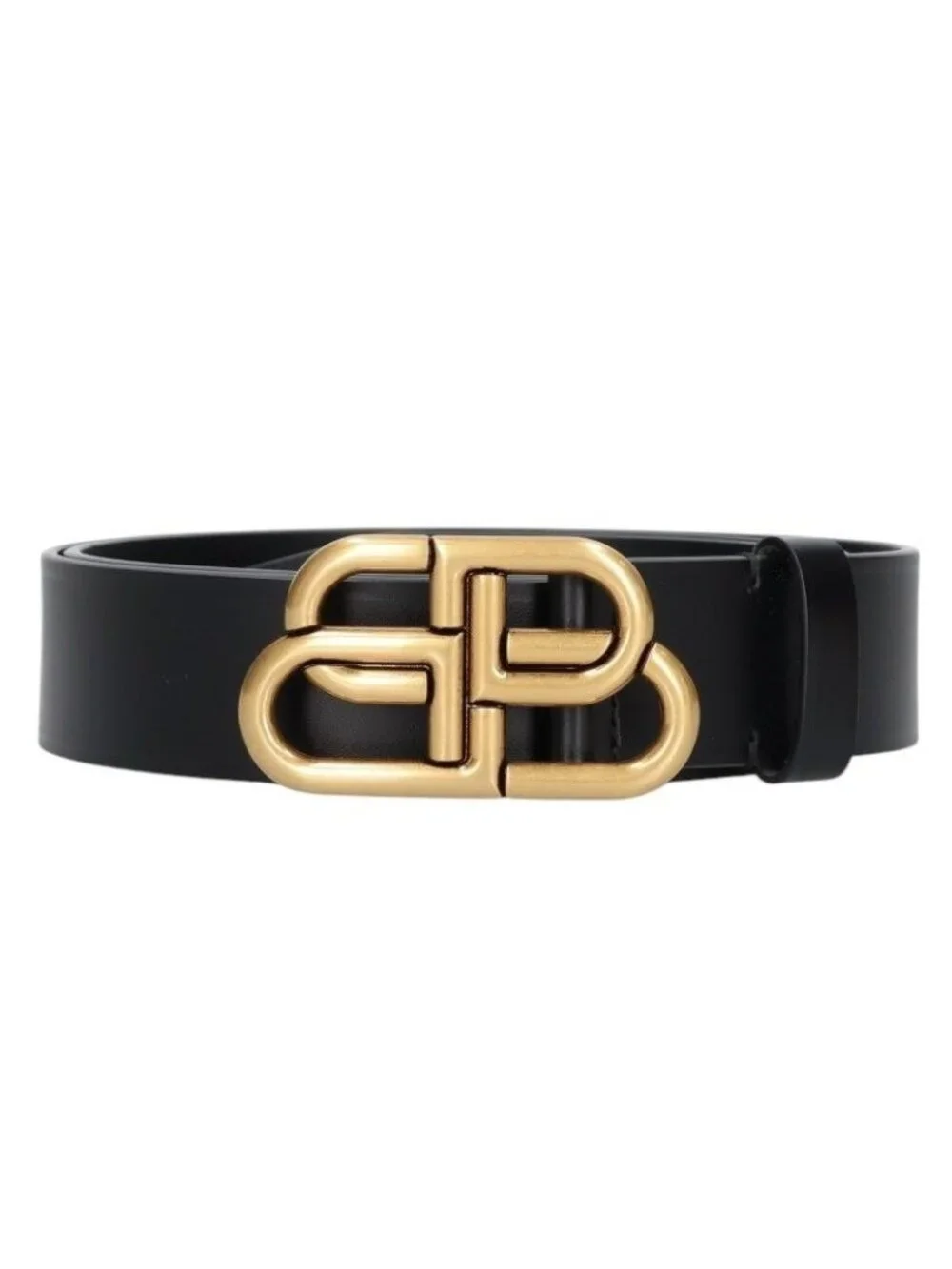 Balenciaga BB Logo Buckle Leather Belt